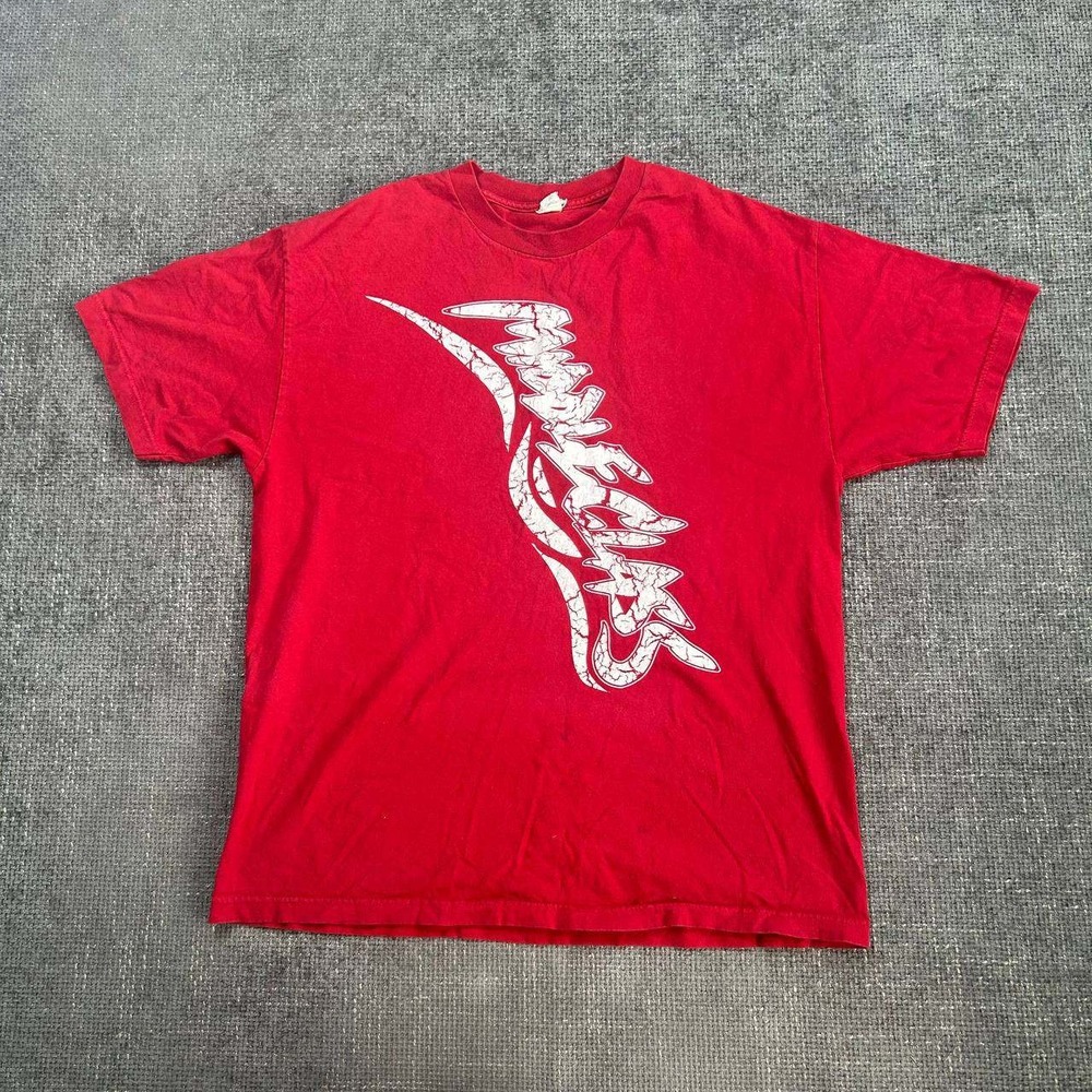 Alstyle Graphic T-Shirt Mens XL Red Y2K Skater Streetwear Short Sleeve Tee